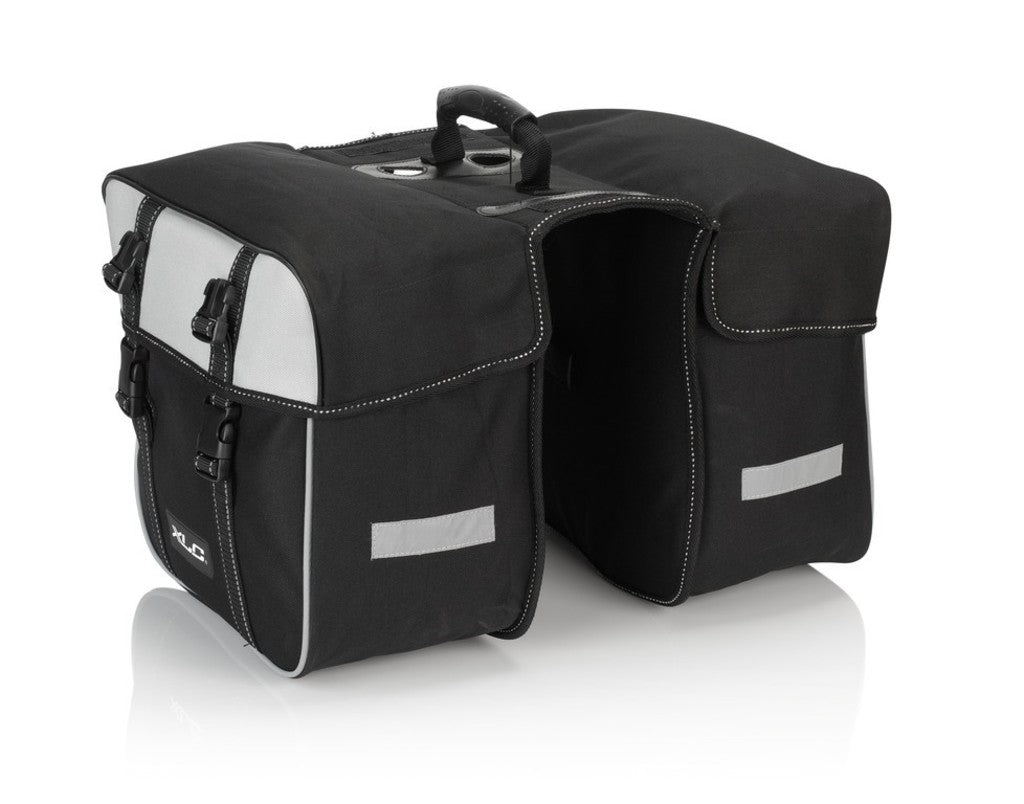 Dubbele Fietstas XLC Traveller BA-S74 - Zwart/Antraciet - 30L Dubbele Fietstas XLC Traveller BA-S74 - Zwart/Antraciet - 30L